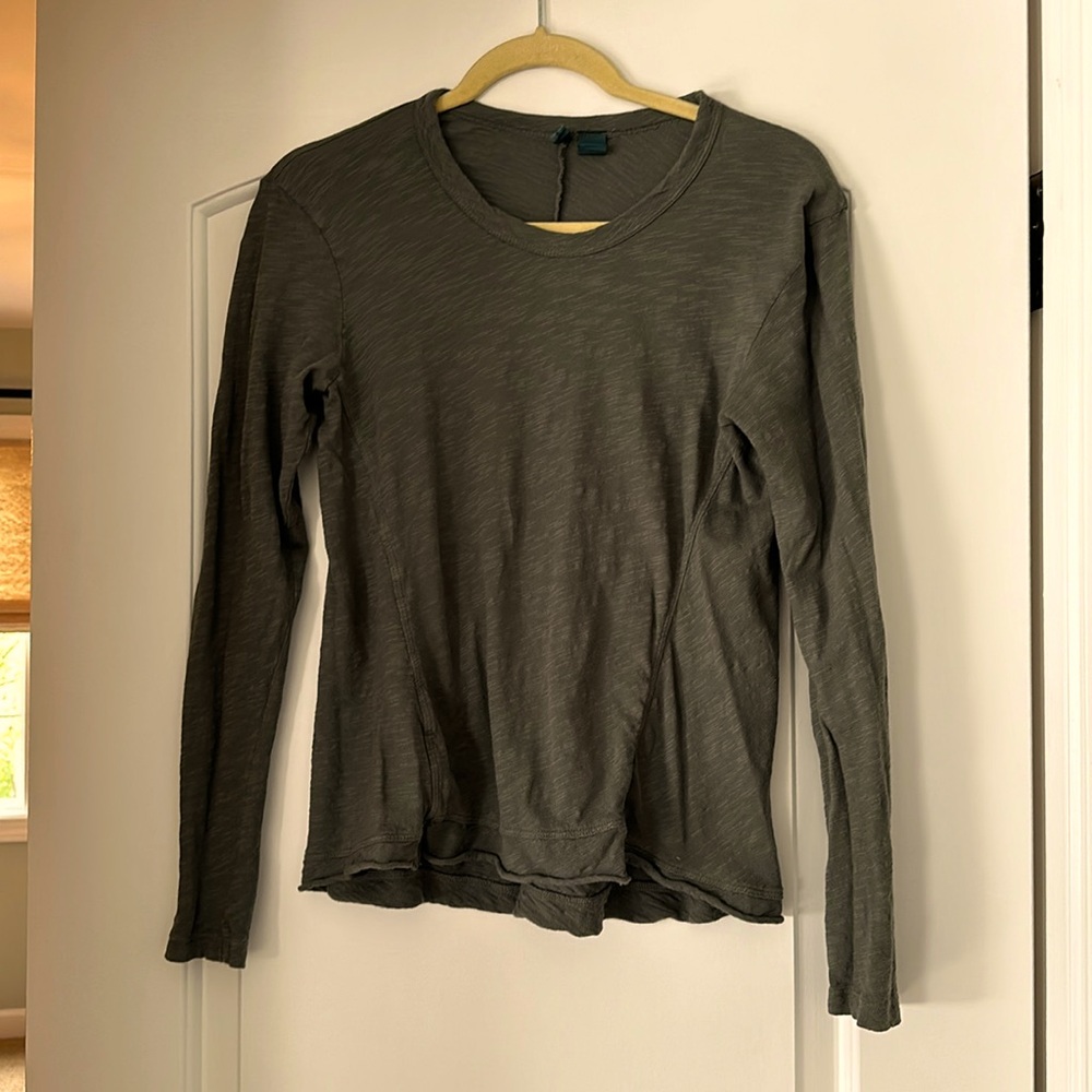 Left of center extra small, long sleeve cotton T-shirt